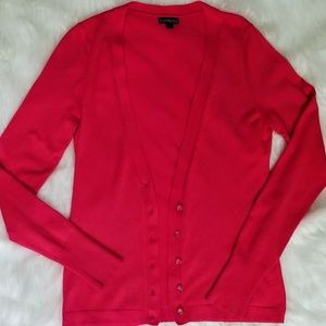 EXPRESS Cardigan with Pink Crystal Buttons